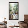 1_Walking Through 52" High Rectangular Giclee Framed Wall Art in scene