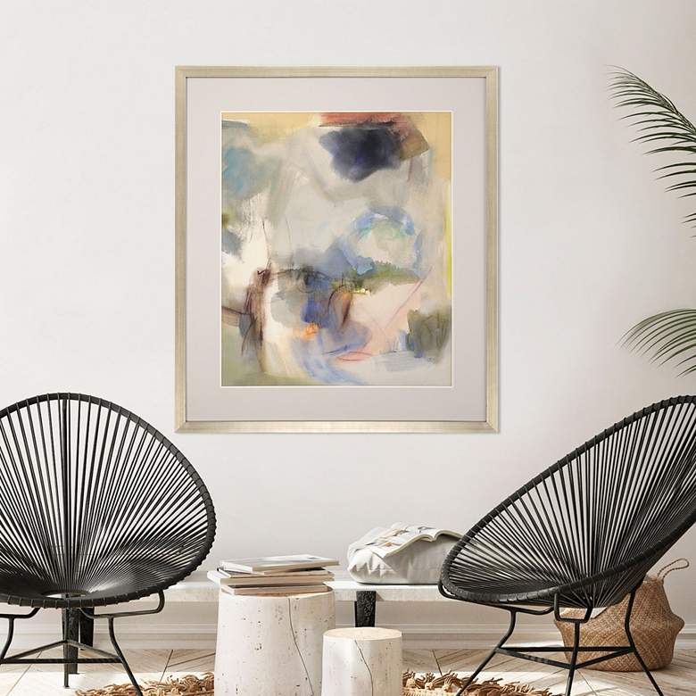 Image 1 What the Heron Sees 48"H Rectangular Giclee Framed Wall Art in scene