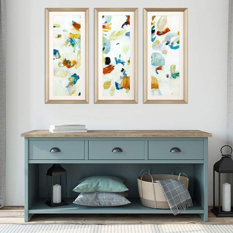 Image 1 Connectivity 43" High 3-Piece Giclee Framed Wall Art Set in scene