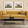 1_Equestrian II 27" Wide 2-Piece Giclee Framed Wall Art Set in scene