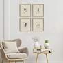 1_Petite Ferns 14" High 4-Piece Giclee Framed Wall Art Set in scene