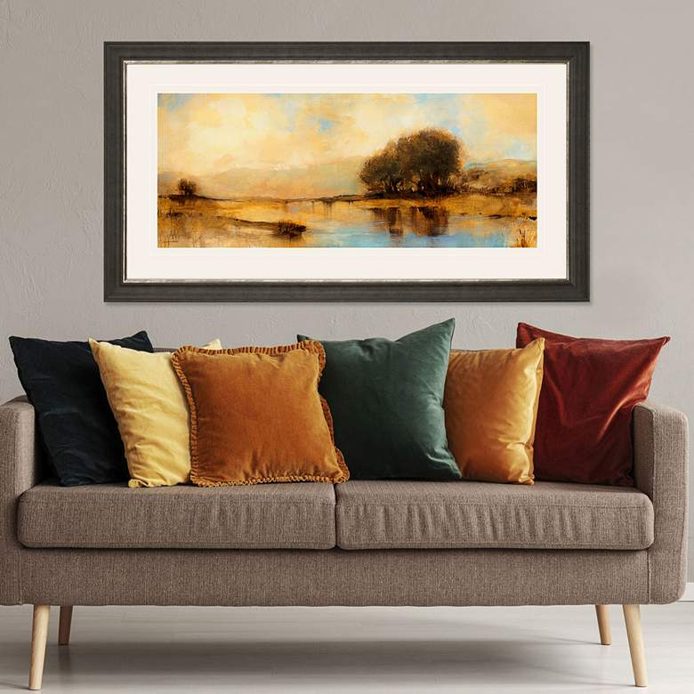 Image 1 Amber Spring 64" Wide Rectangular Giclee Framed Wall Art in scene