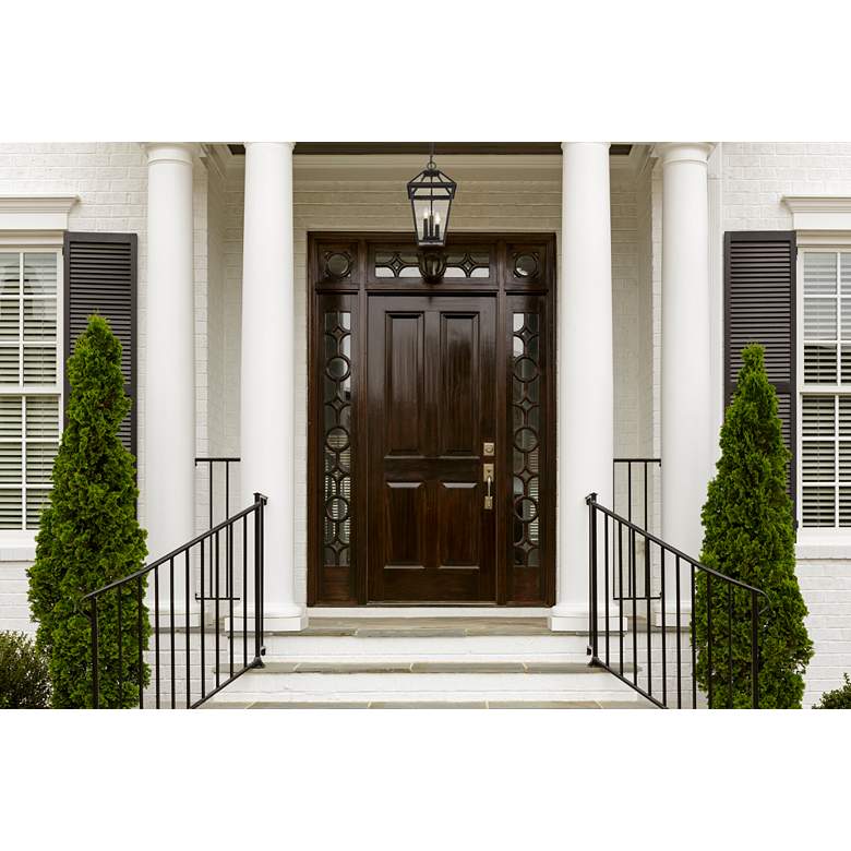 Image 1 Z-Lite Talbot 18" High 3-Light Outdoor Hanging Porch Light in scene