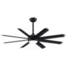 56" Fanimation Stellar Custom Black LED Wet Ceiling Fan with Remote