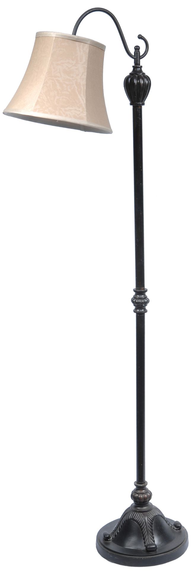 Image 2 56"H Bronzed Metal & Resin Floor Lamp with Faux Suede Shade more views