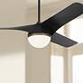 56" Akova Black Damp Rated LED Ceiling Fan with Remote