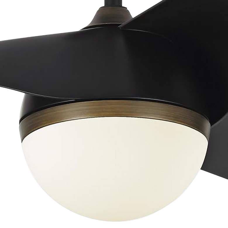 Image 3 56 inch Akova Black Damp Rated LED Ceiling Fan with Remote more views