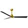 56" Alessandra Brushed Brass and Black LED Ceiling Fan