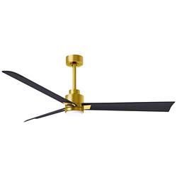 56&quot; Alessandra Brushed Brass and Black LED Ceiling Fan