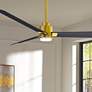 56" Alessandra Brushed Brass and Black LED Ceiling Fan