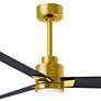 56" Alessandra Brushed Brass and Black LED Ceiling Fan