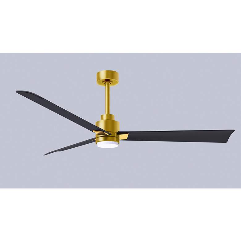 Image 7 56" Alessandra Brushed Brass and Black LED Ceiling Fan more views