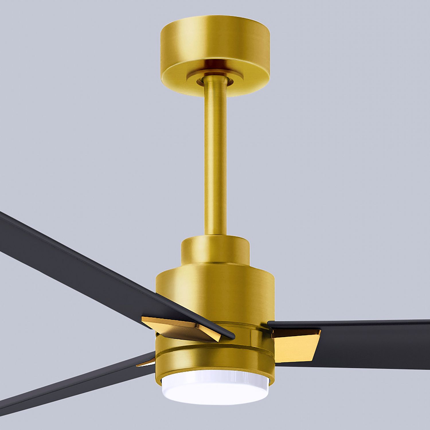 56" Alessandra Brushed Brass and Black LED Ceiling Fan