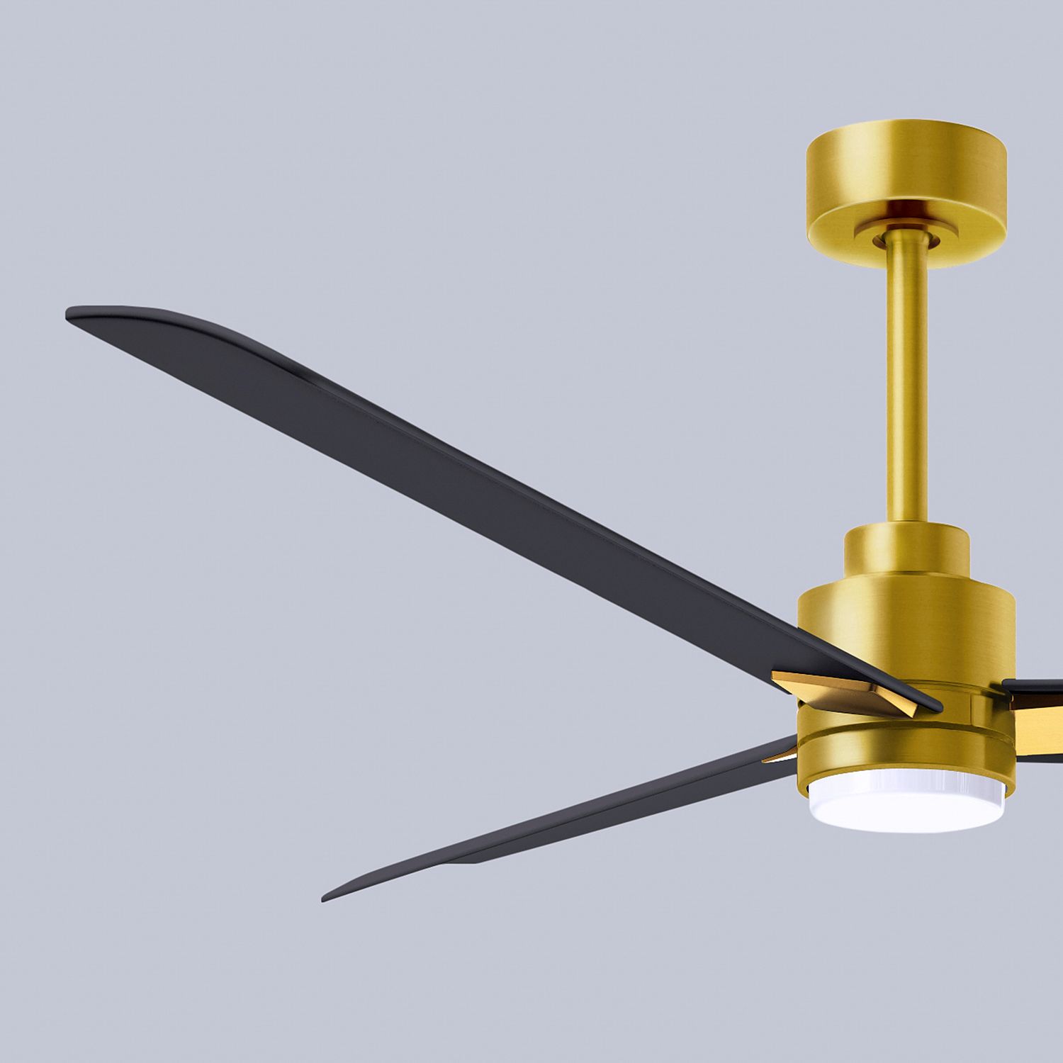 56" Alessandra Brushed Brass and Black LED Ceiling Fan