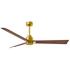 56" Alessandra Brushed Brass and Walnut Ceiling Fan