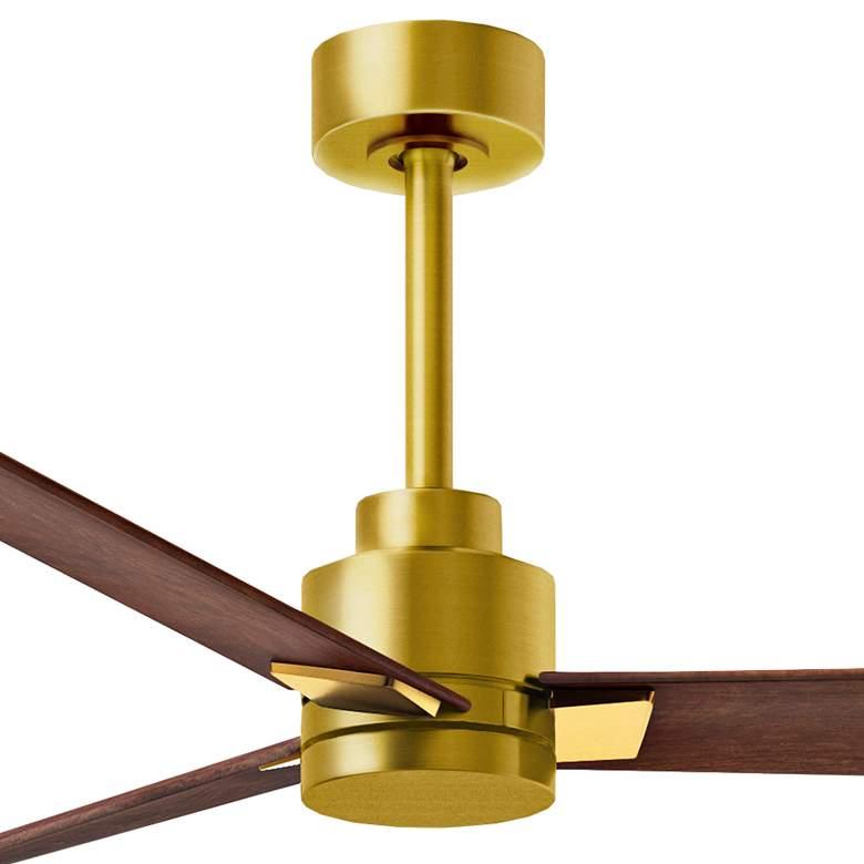 Image 2 56" Alessandra Brushed Brass and Walnut Ceiling Fan more views