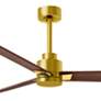 3_56" Alessandra Brushed Brass and Walnut Ceiling Fan more views