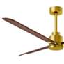 4_56" Alessandra Brushed Brass and Walnut Ceiling Fan more views