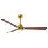 56" Alessandra Brushed Brass and Walnut LED Ceiling Fan