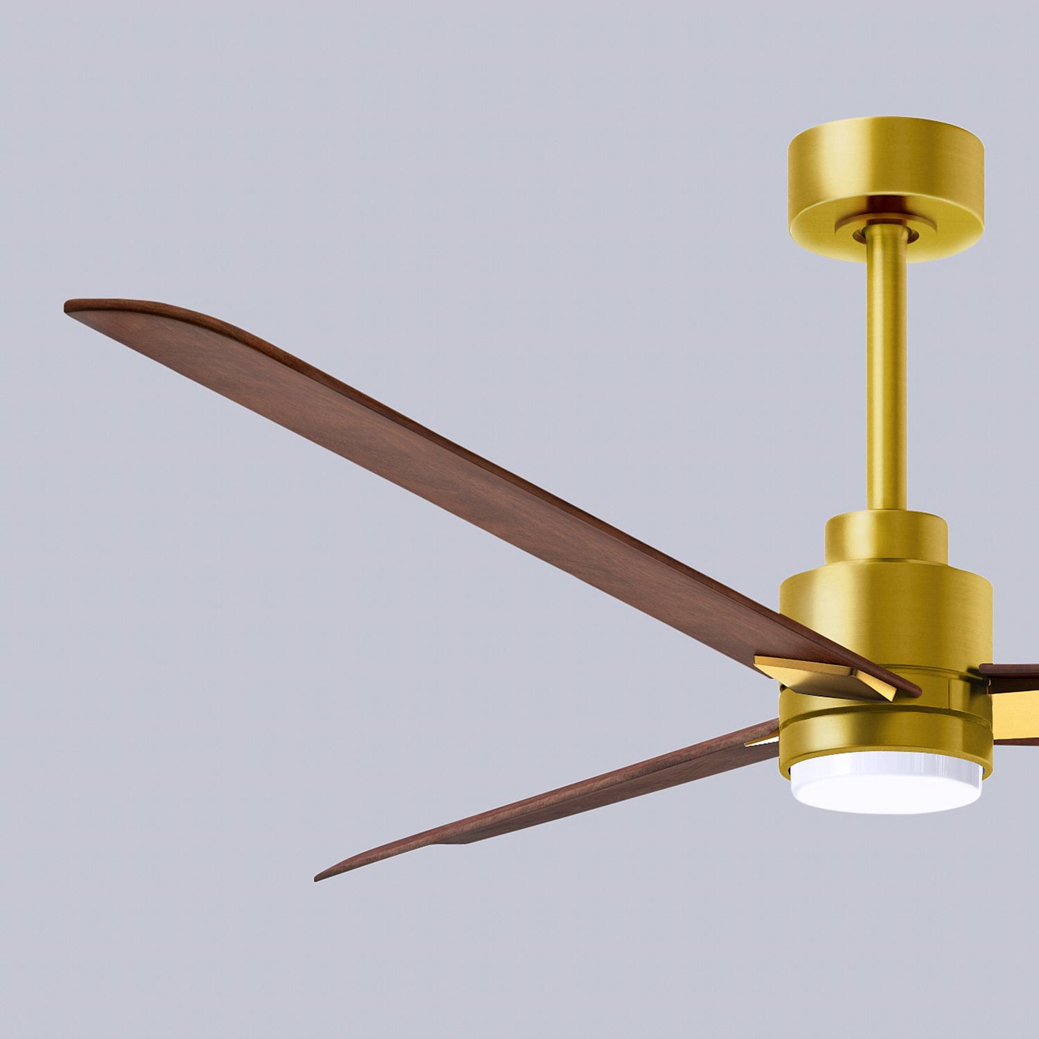 56" Alessandra Brushed Brass and Walnut LED Ceiling Fan