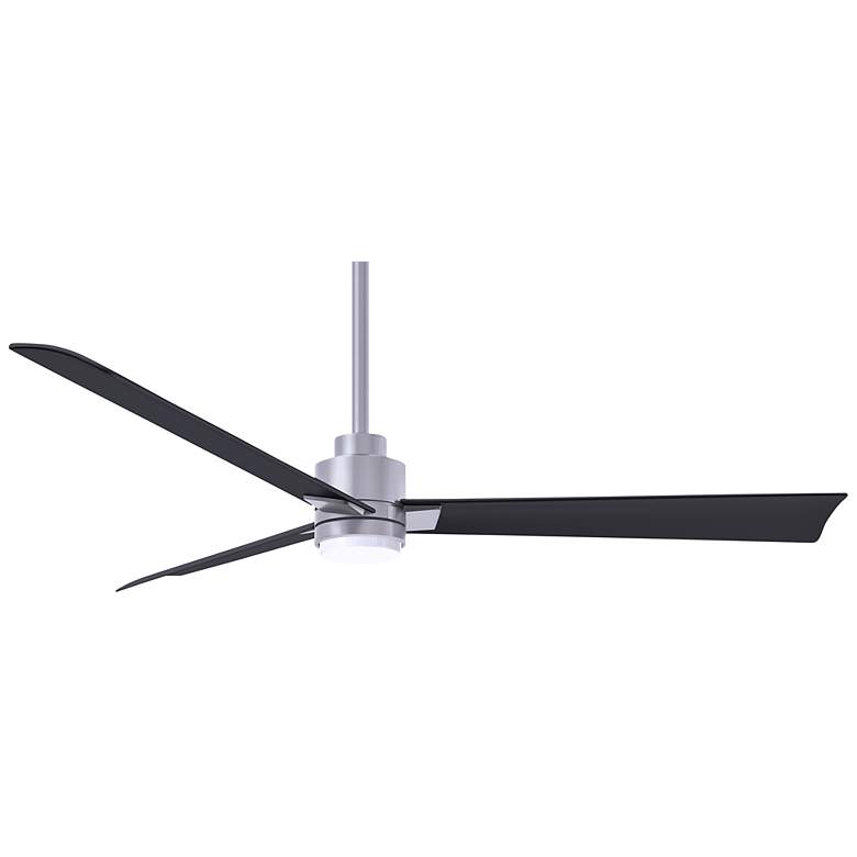 Image 1 56 inch Alessandra Brushed Nickel and Black LED Ceiling Fan