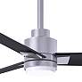 56" Alessandra Brushed Nickel and Black LED Ceiling Fan