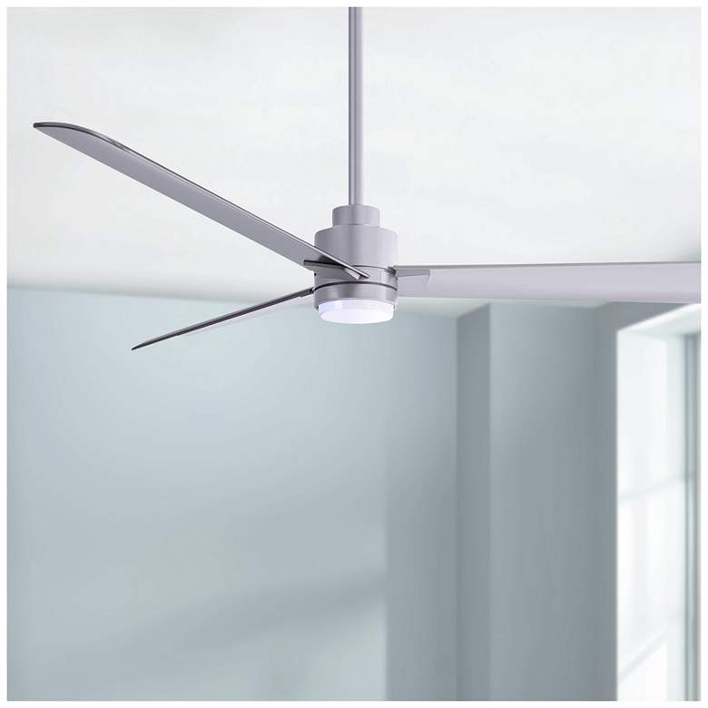 Image 1 56" Alessandra Brushed Nickel and Nickel LED Ceiling Fan