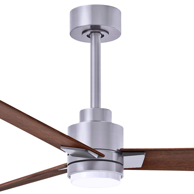 Image 2 56" Alessandra Brushed Nickel and Walnut LED Ceiling Fan more views