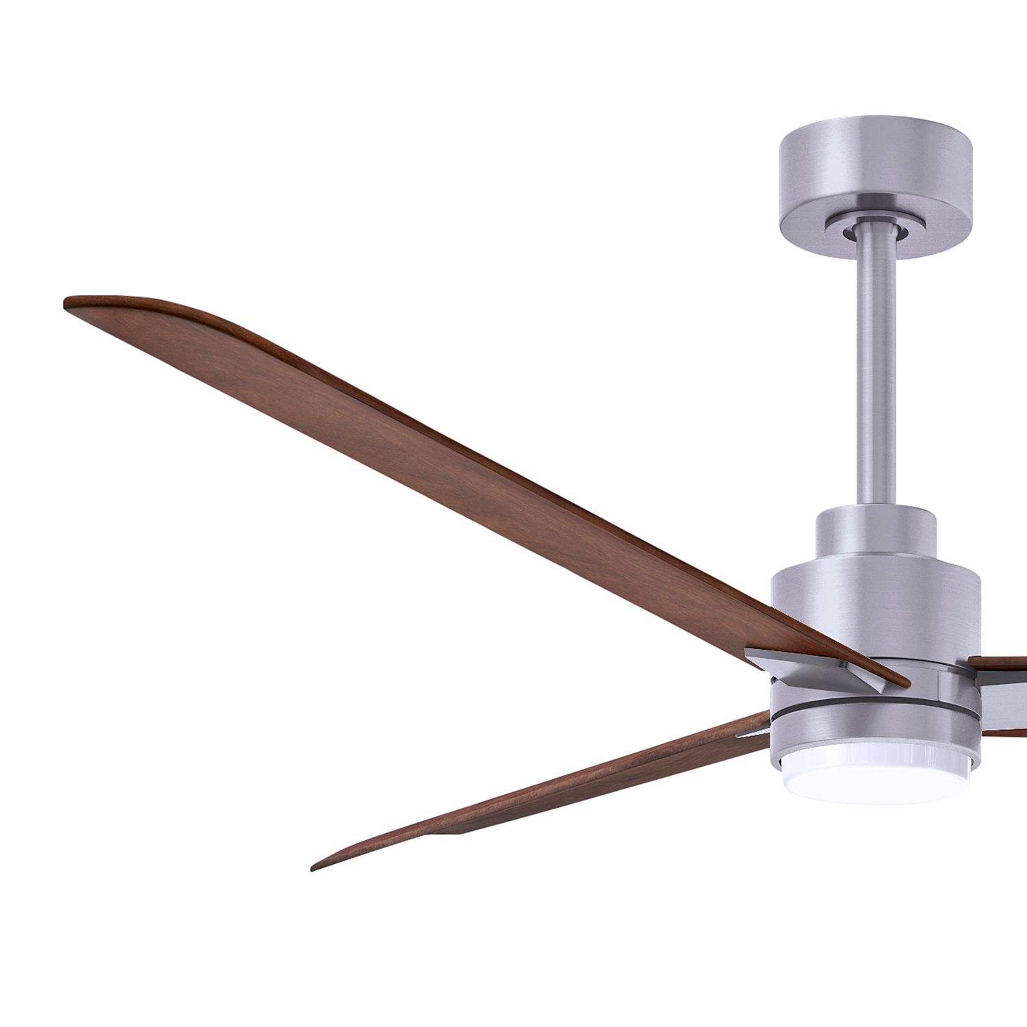 56" Alessandra Brushed Nickel and Walnut LED Ceiling Fan