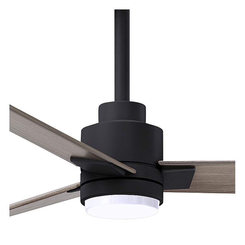 Image 2 56" Alessandra Matte Black and Gray Ash LED Ceiling Fan more views