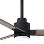 56" Alessandra Matte Black and Gray Ash LED Ceiling Fan
