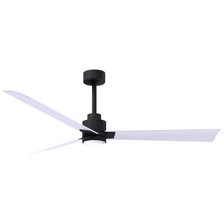 Image 1 56 inch Alessandra Matte Black and Matte White LED Ceiling Fan