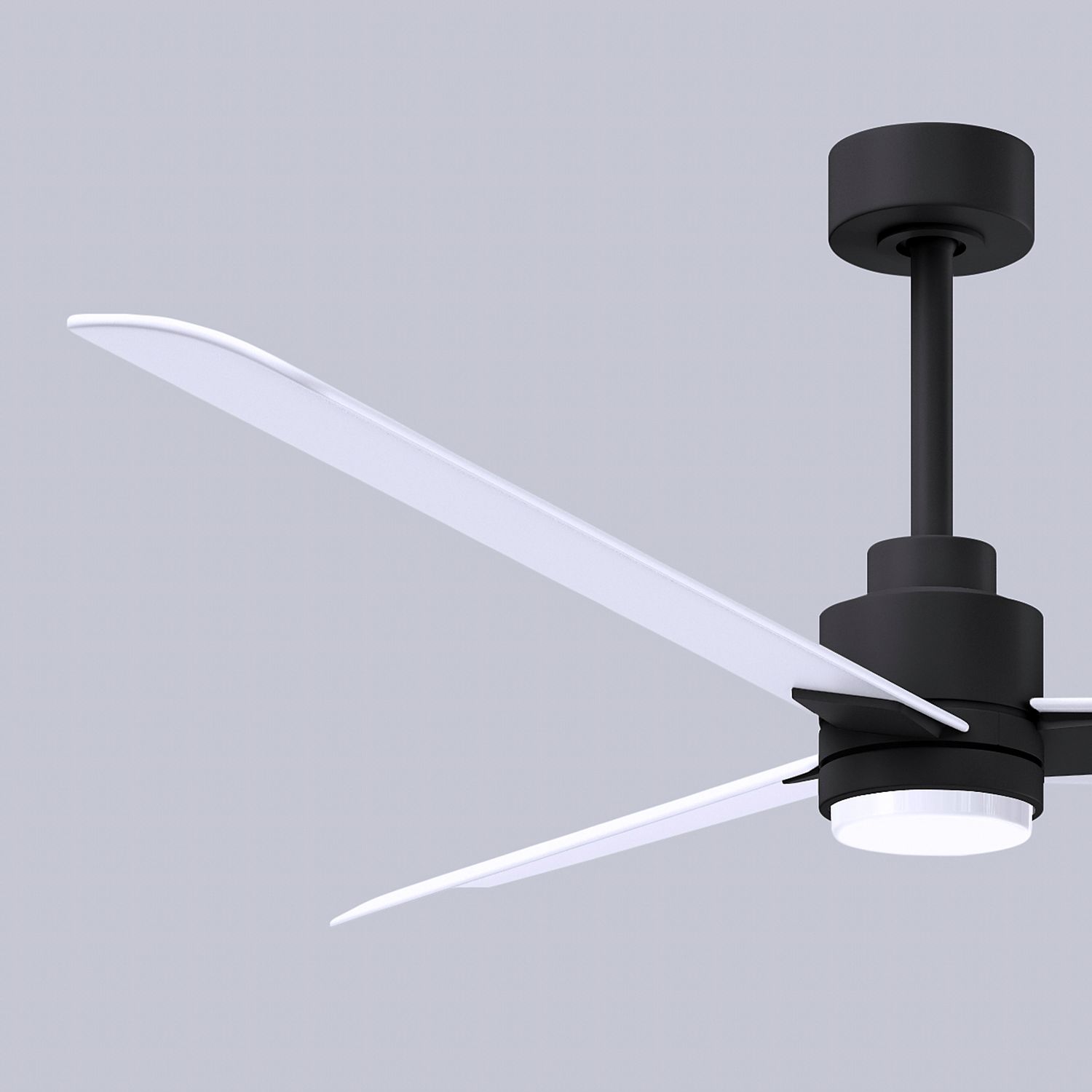 56" Alessandra Matte Black and Matte White LED Ceiling Fan
