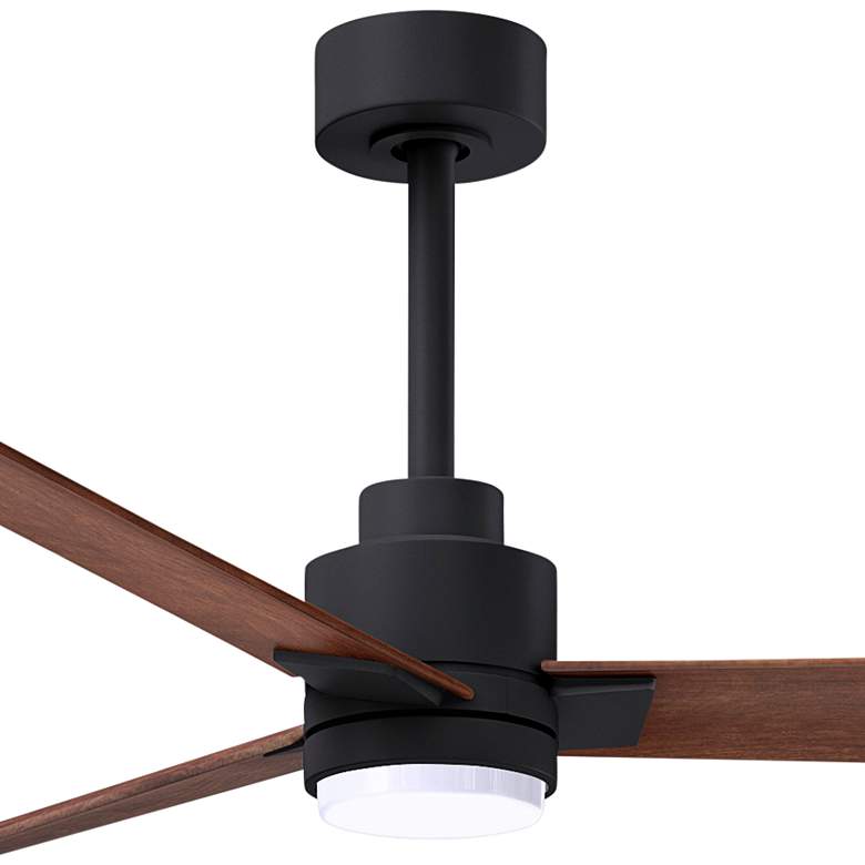 Image 2 56" Alessandra Matte Black and Walnut LED Ceiling Fan more views