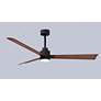 7_56" Alessandra Matte Black and Walnut LED Ceiling Fan more views