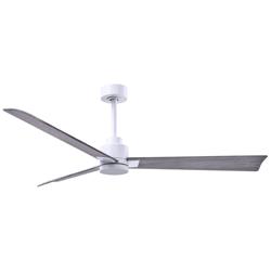 56&quot; Alessandra Matte White and Barnwood Ceiling Fan