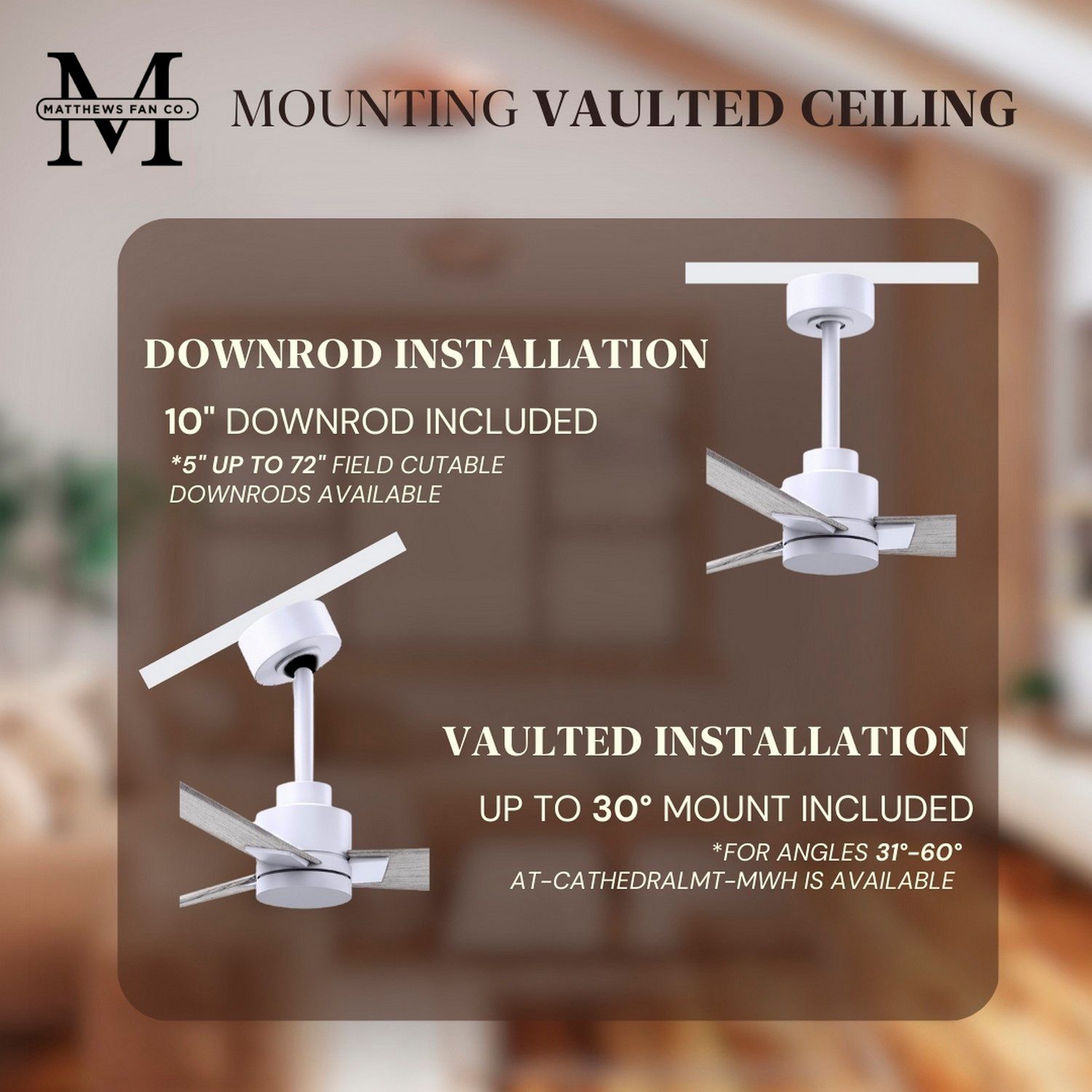 56" Alessandra Matte White and Barnwood Ceiling Fan