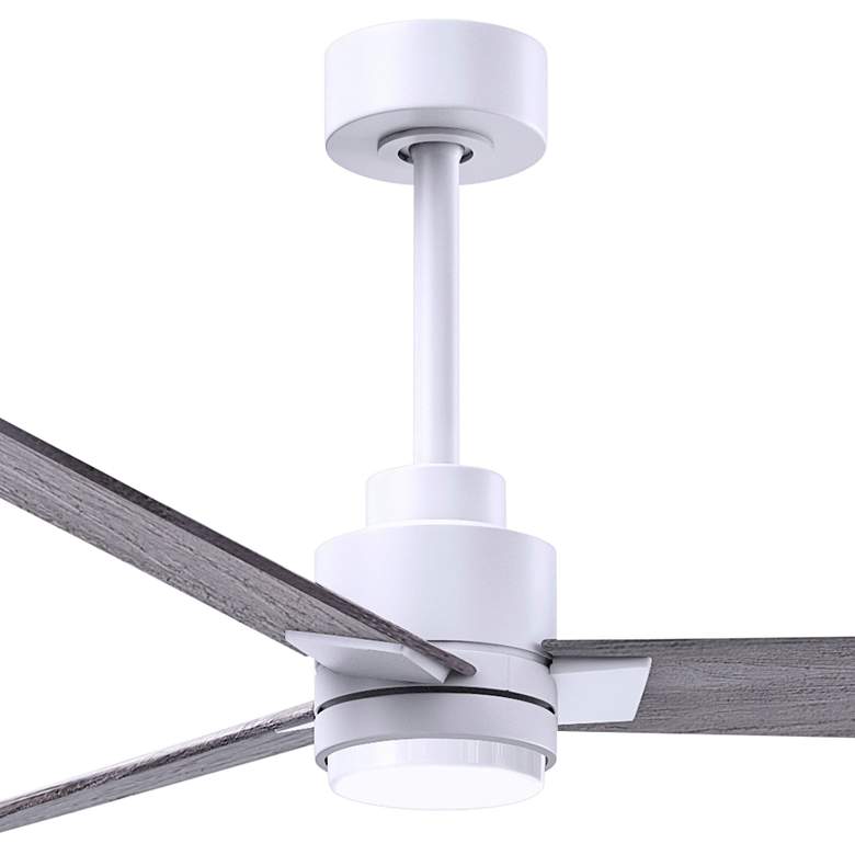 Image 2 56" Alessandra Matte White and Barnwood LED Ceiling Fan more views