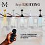 7_56" Alessandra Matte White and Barnwood LED Ceiling Fan more views