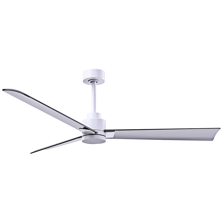 Image 1 56 inch Alessandra Matte White and Brushed Nickel Ceiling Fan