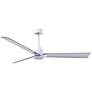 56" Alessandra Matte White and Brushed Nickel Ceiling Fan