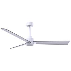 56&quot; Alessandra Matte White and Brushed Nickel Ceiling Fan