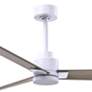 4_56" Alessandra Matte White and Gray Ash Ceiling Fan more views