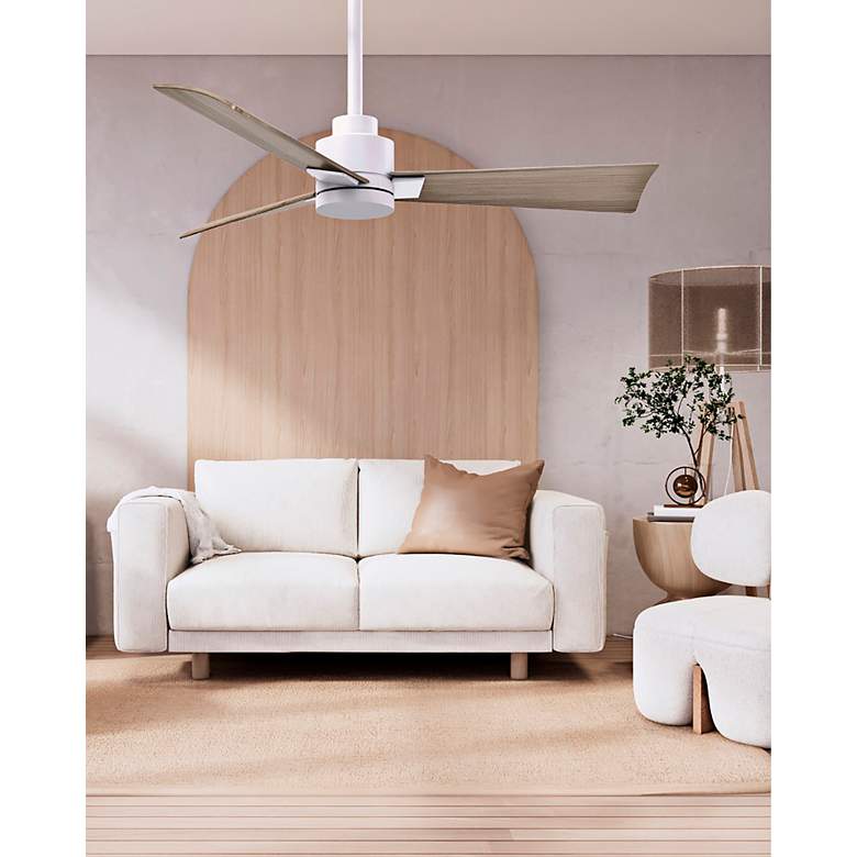 Image 7 56" Alessandra Matte White and Gray Ash Ceiling Fan more views