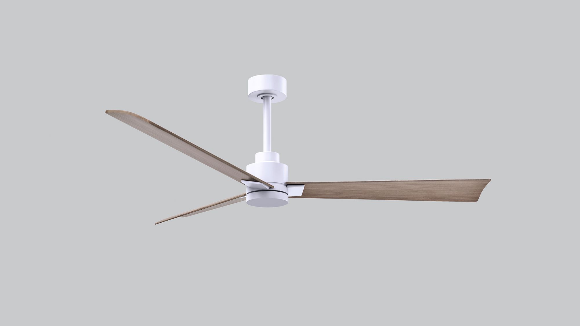 56" Alessandra Matte White and Gray Ash Ceiling Fan
