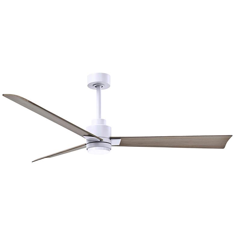 Image 1 56" Alessandra Matte White and Gray Ash LED Ceiling Fan