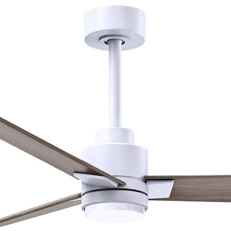 Image 2 56" Alessandra Matte White and Gray Ash LED Ceiling Fan more views