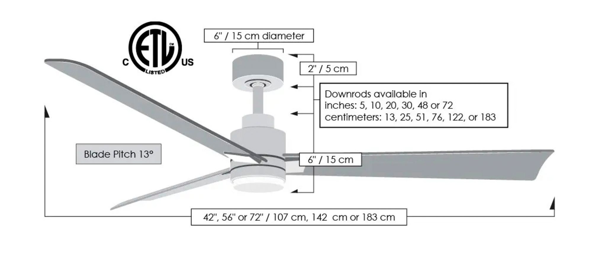 56" Alessandra Matte White and Gray Ash LED Ceiling Fan