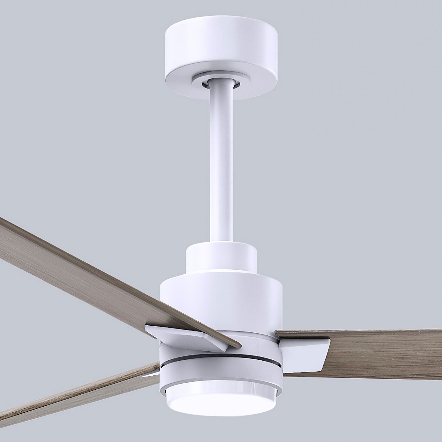 Image 7 56" Alessandra Matte White and Gray Ash LED Ceiling Fan more views