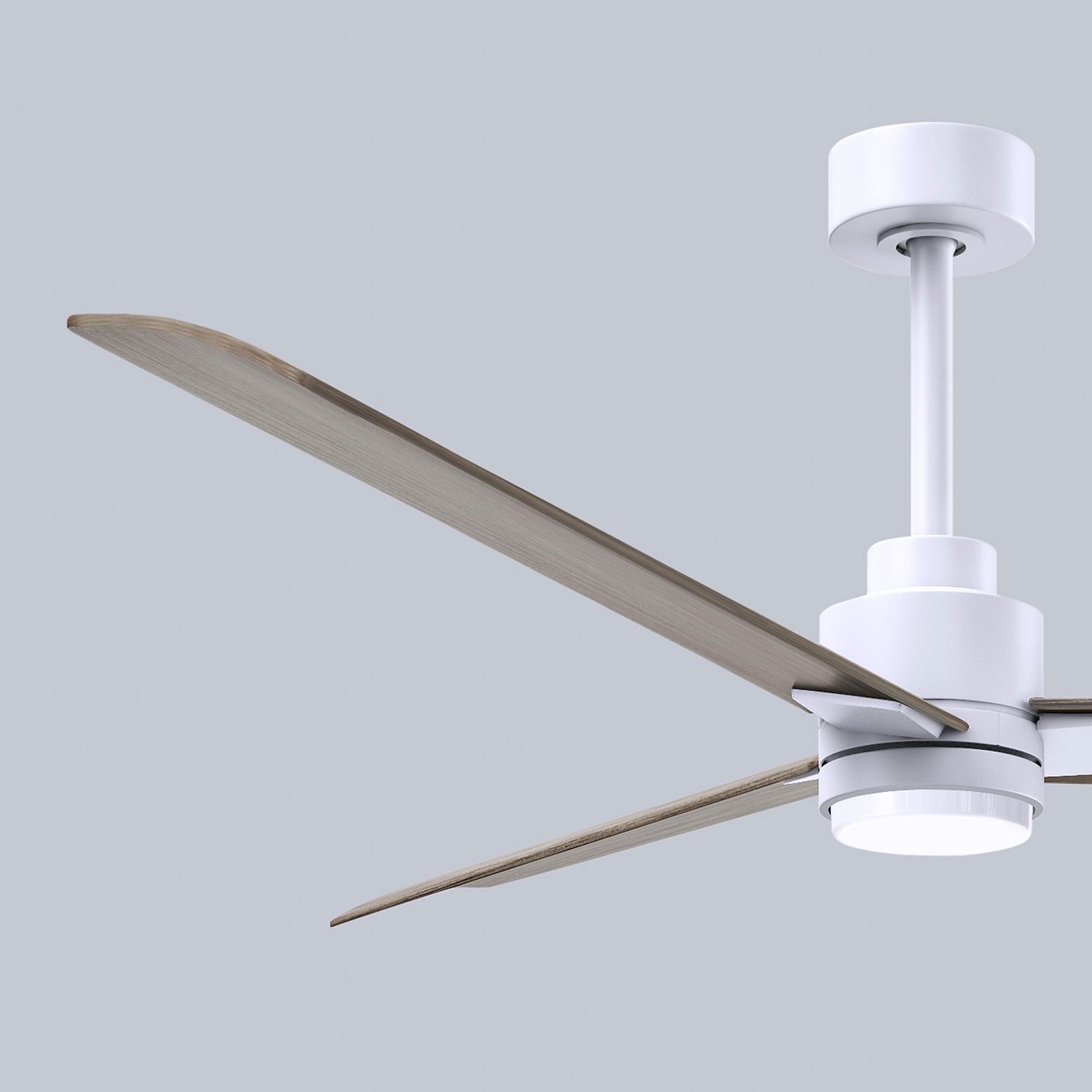 56" Alessandra Matte White and Gray Ash LED Ceiling Fan